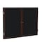Ghent Enclosed Bulletin Board, 2 Door, Fabric, Walnut Frame, 3 ft H x 4 ft W, Black PN23648F-95 - alternate 1